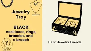 Jewelry Tray: BLACK Jewelry #whitby #jet #bakelite #pearls #hematite