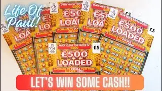 &pound;5 Lottery Scratch Cards. &pound;30 of &pound;500 Loaded scratch cards scratched off, looking for wins
