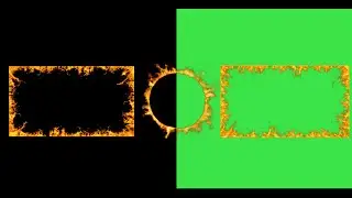 Green screen fire End Screen animation।fire outro template | END SCREEN,No Copyright।VFX end screen