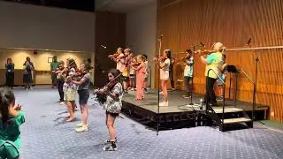 Azalea playing in the fiddle group@ithaca college Suzuki summer camp-part 3