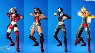 Fortnite Run it Down BTS Emote With Harley Quinn Marvel Skins Thicc 🍑😘😜😍🔥