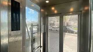 2024 Express MRL traction elevator at a footbridge over Einstein street - Tel Aviv, IL.