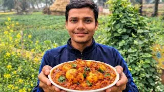 Desi spicy egg curry ll cooking in village ll villagestyle 