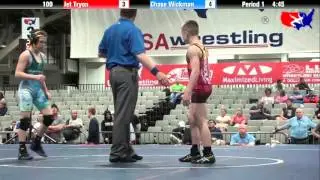 Jet Tryon vs. Chase Wickman at 2013 West Jr. Reg. - GR (High School)