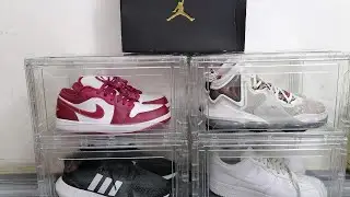 MAGNETIC FRONT DROP ACRYLIC SHOEBOX(quality shoebox) easyway assemble ||shopee budol