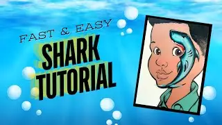 Fast and Easy One Stroke Shark Tutorial| By Artist Jolene Franklin