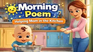 Morning Poem for Kids 🌞 | Baby Wakes Up & Helps Mom in the Kitchen | Little Momo