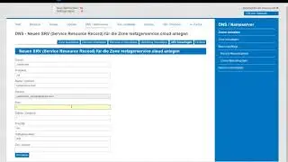 Tutorial: DNS - SRV Eintrag erstellen