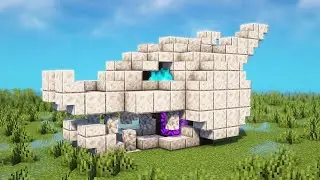 Minecraft Dragon Skull Nether Portal Tutorial - How to Build a Skull Nether Portal in Minecraft 1.21