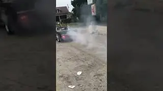Old man loses control crash his Chevy El Camino