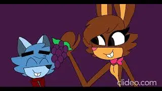 Caramel Bunny Feeding Chester the Squirrel Some Grapes While He Relaxes