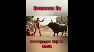 Ironman in Padaiyappa Rajini mode #rajinikanth # #ai #marvel #avengers #comedy #funny #ironman