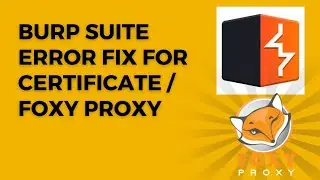 Error In Burp Suite with Firefox Browser using Foxy Proxy