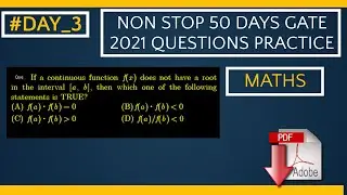 # Day_3 Gate 2021 Question on calculus | Gate Mathematics Questions Practice #shorts