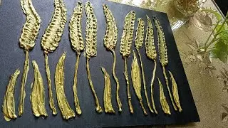 Texture art # texture leaf art# texture art with wall putty paste #acrylic wall putty texture paste 