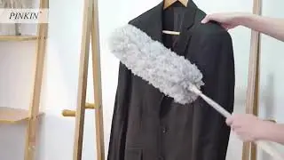 RMAI Microfiber Duster with Extension Pole(Stainless Steel),100&rsquo;&rsquo; Extra Long Extendable Cobweb Duste