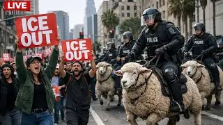 LIVE - Anti Ice Protest - Federal Detention Center - City Hall - Downtown Los Angeles - Little Tokyo