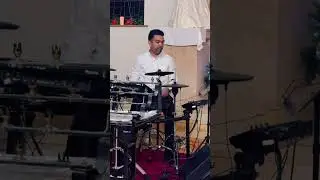Drumming at Christmas Eve Mass at St.Francis of Assisi Church, Halstead,England,UK #joytotheworld