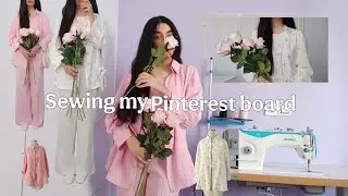 SEWING MY PINTEREST BORAD WARDROBE FOR SPRING 🦢🌷SEWING MY PINTEREST BORAD EP.1 DIY 