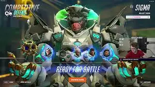 Emongg REINHARDT, SIGMA COMPETITIVE Gameplay! [ OVERWATCH VOD Replays ]