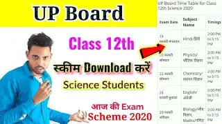 Class 12th exam scheme 2020 // Up board exam 2020 important question