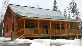 The Killington Log Cabin Features a Great Open Floor Plan