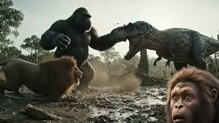 King Kong vs Dinosaur & Lion | Epic Jungle Battle | CGI Short Film (4K)