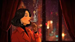 Dark Noir Jazz 🍷 Elegant 1950s Vintage Vibes for Sleep & Focus | Rainy Night Ambience