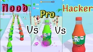 Noob vs Pro Vs Hacker In Juice Run 3d Game