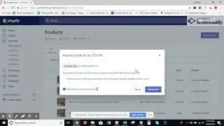 How to import csv in Shopify backend