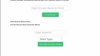 Free Domain Name Checker and Domain Name Generator