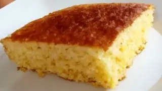 BOLO DE FLOCÃO DE MILHO FOFINHO E FÁCIL PARA O LANCHE