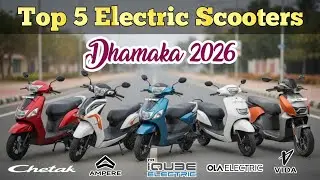 Top 5 Best Electric Scooters in India 2026 with Price | Removable Long Battery Life & Motor