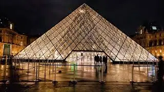 Stunning View of La Louvre  At Night |  Paris France