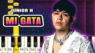 Junior H x Gael Valenzuela - MI GATA  - Piano Tutorial F&aacute;cil / EASY