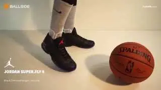 Jordan Super fly 4 black   infrared on feet