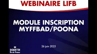 Module inscription Myffbad/poona
