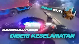 HAMPIR CRASH HADEHH INI TRUK DARI KIRI LANGSUNG PUTER BALIK MOTONG JALAN KE KANAN  GA LIAT ADA MOTOR