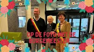 Proficiat met je 100ste verjaardag Michel! Vanwege het ganse Biebos team van WZC De Gavermeersen!