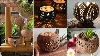 coconut shell crafts ideas 🥥💡/ Best out of waste ideas /