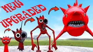 NEW UPGRADED SPRUNKI RADDY SHARK PHASES 1-11 POPPY PLAYTIME CHAPTER 4 in Garry's Mod!