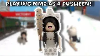 Playing mm2 as a pusheen!    ( murder mystery 2)