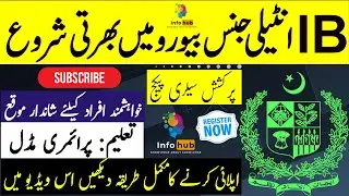 New IB Intelligence Bureau Govt Jobs | Today Govt Jobs 2022 | Latest Government Jobs in Pakistan