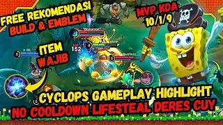 CYCLOPS GAMEPLAY JUNGLER REKOMENDASI BUILD EMBLEM HIGHLIGHT 3 MENIT META MOBILE LEGENDS BANG BANG