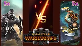 Can 5 Brutes of the Hound Beat 5 Brotherhoods of Grimnir in Total War: Warhammer 3?