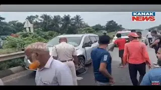 MLA's Vehicle Hits Scooter, One Dead, Two Critically Injured