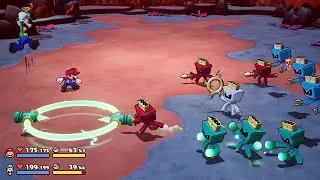マリオ&ルイージRPG ブラザーシップ! vsゾケット兵集団戦(センチー島) ノーダメ