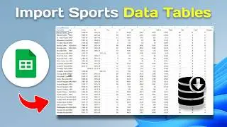 How to Import Sports Data Tables into Google Sheets
