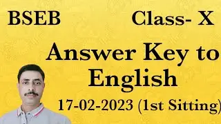 Answer Key to 10th English Question Paper 2023 | 1st Sitting | English for All by Manish Sir |