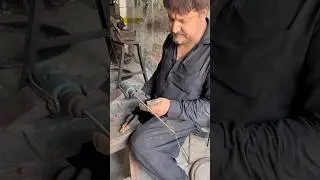 Drill in action: Process of Long spring making by hand #shorts #diy